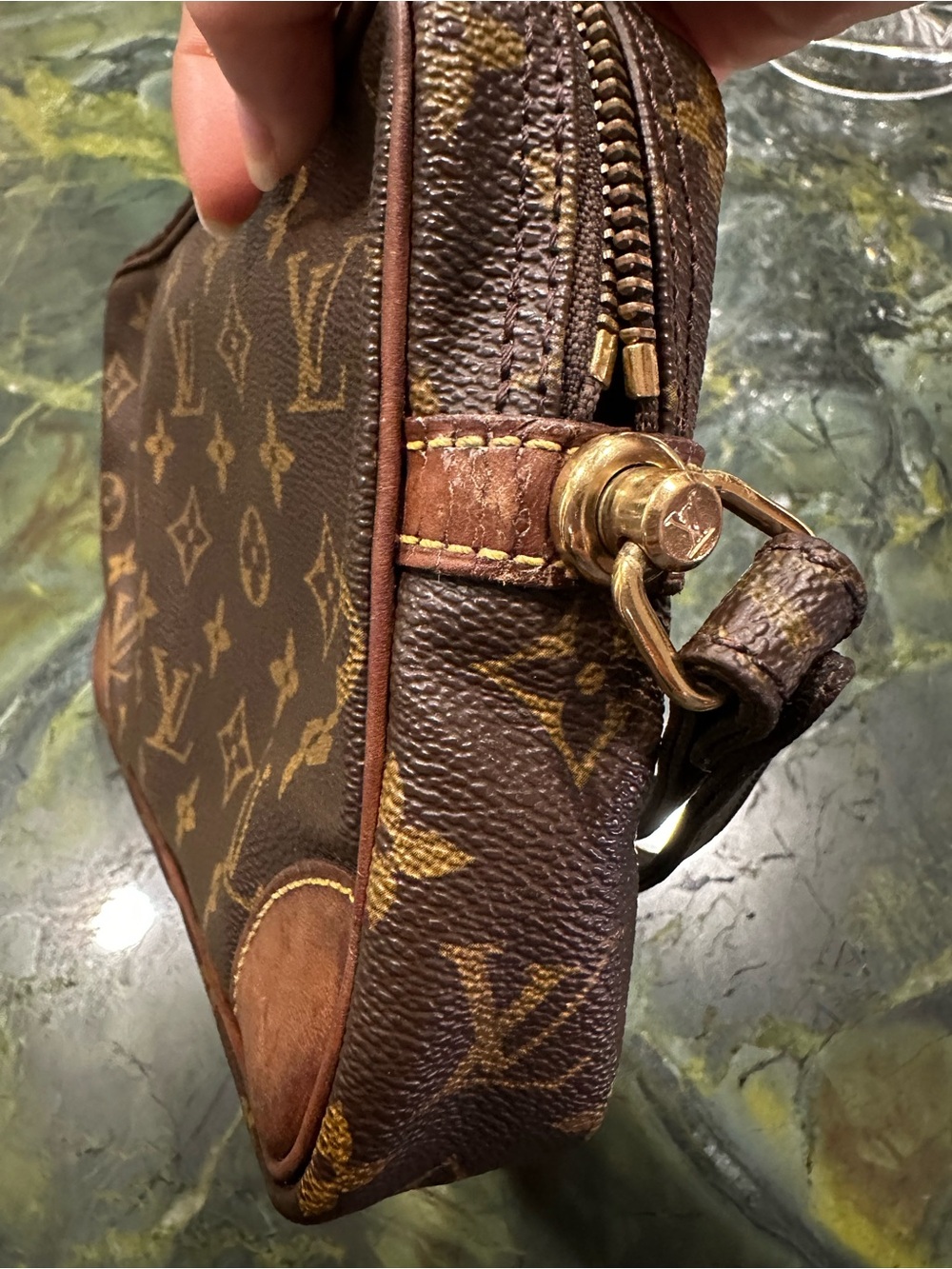Louis Vuitton Project Bag Brown Monogram Canvas Wristlet Clutch Needs Zipper pul - Picture 3 of 17